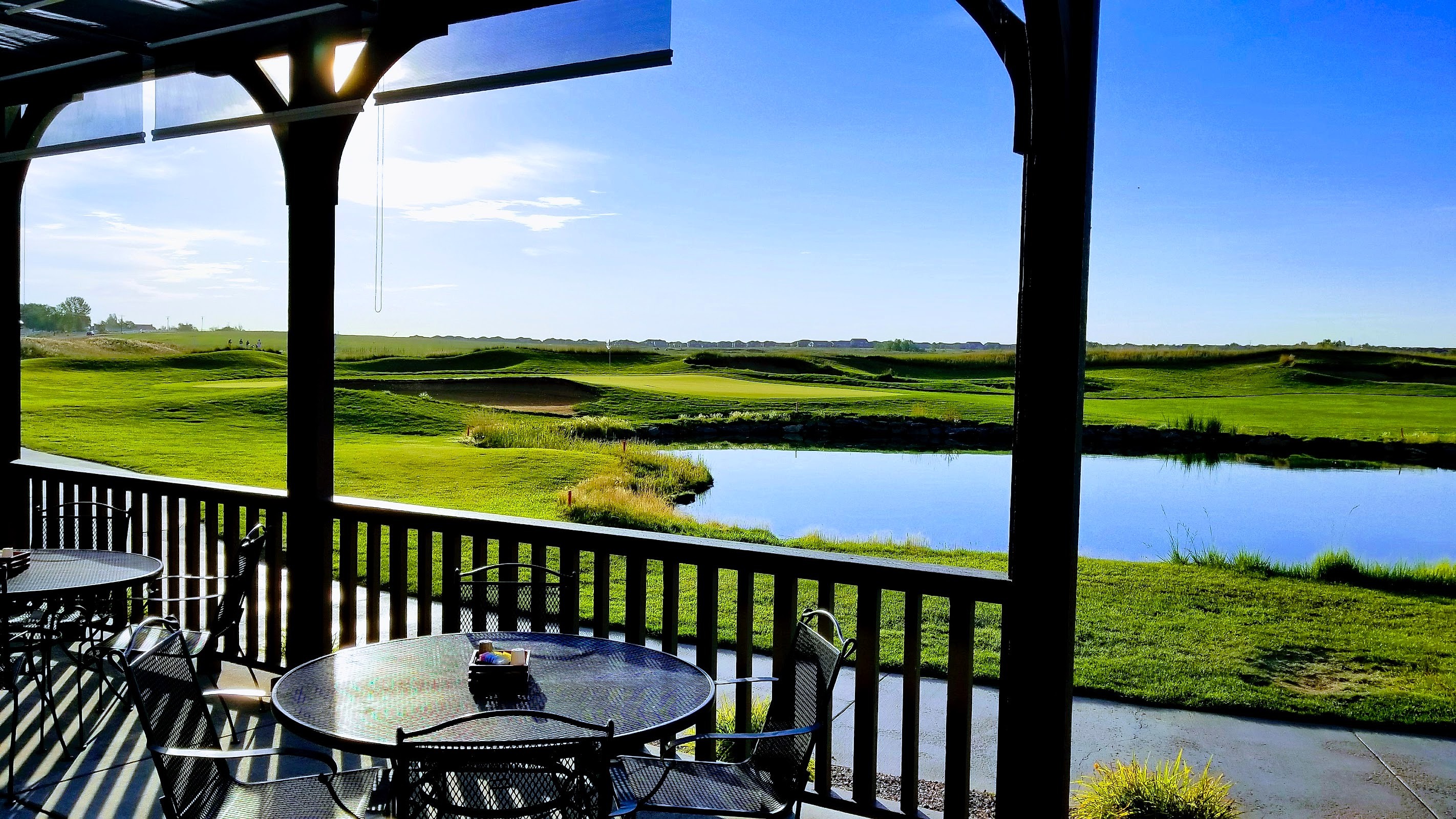 Bison Grill patio overlooking the golf course